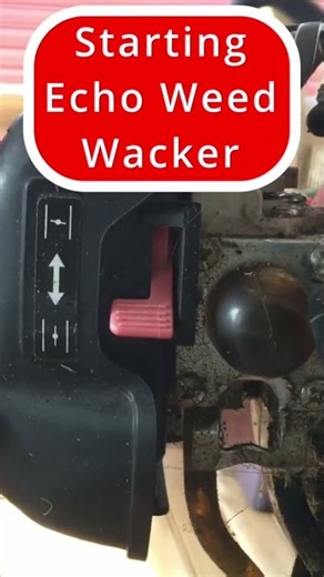 How to start Echo Weed Eater Grass Trimmer, GT 225 curved shaft