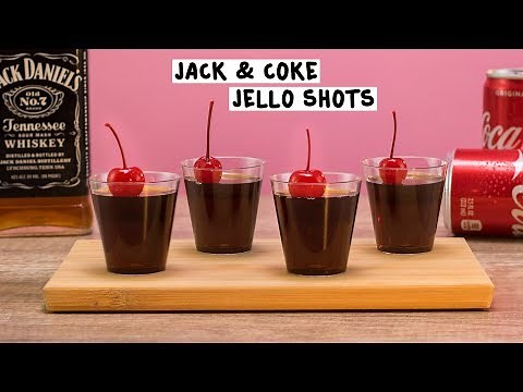 Jack & Coke Jello Shots - Tipsy Bartender