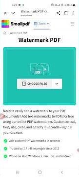 How to apply watermark to any PDF file online in Mobile?