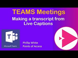 Making a transcript from the Teams Meeting Live Captions
