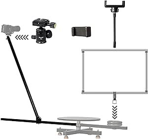 360 Degree Rotating Camera Slider Accessory Sets,360 Photo Booth Professional Accessories,Camera Dolly for Photography and Video,DSLR Camera Track Accessories. (Accessory Sets)