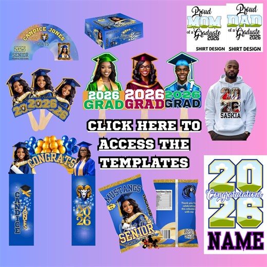 Editable Graduation Canva Templates for 2026 PLR, Customizable Grad Templates - Etsy