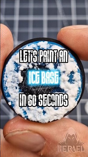 How to paint a quick and easy ice base for your Warhammer miniatures in 60 seconds