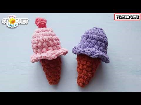 Little Plush Ice Cream Cones - NO SEW Amigurumi - Live Stream Feb 23, 2026