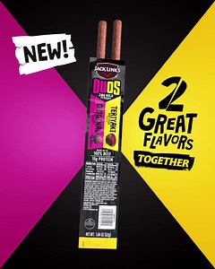 There’s nothing like a great DUO. So we paired our smoky original beef sticks with sweet teriyaki beef sticks—all in one pack. | Jack Link's Beef Jerky | Facebook