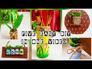Diy 5 Easy Diy Craft Tutorial In One Video |Youtube |Easy Tutorial |StepbyStep