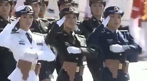 Chinese Female Soldiers 60th March