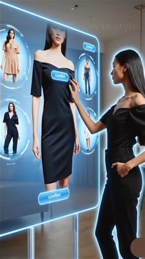AI Smart Mirror Picks Your Outfit Instantly | Future Fashion Tech #shorts #usa #howtostyle #youtube
