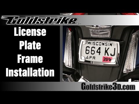 Goldstrike License Plate Frame Installation for Honda Gold Wing