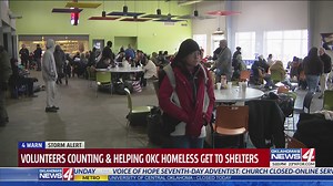 Volunteers counting & helping OKC homeless get to shelters