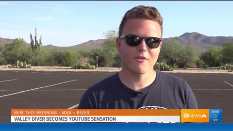 Man + River In The News! (Channel 12 News KPNX Original Clip - With Permission)