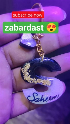 Beautiful Resin Name Keychain ✨ Handmade Custom Keychain #Shorts