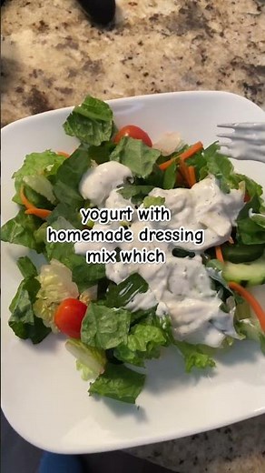 Homemade ranch dressing made with Greek yogurt - recipe included
