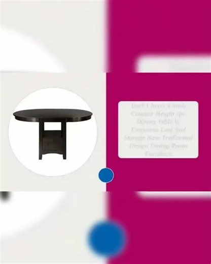 Solid Wood Dining Table Dark Cherry Finish Counter Height Storage Base