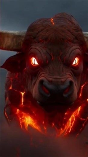 Massive Bull Monster with Sharp Horns AI Horror Concept #youtubeshorts #viralvideo