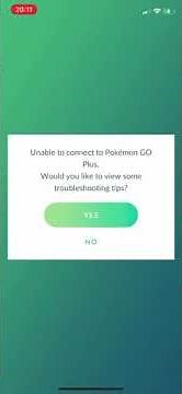 Pokémon go plus not connecting