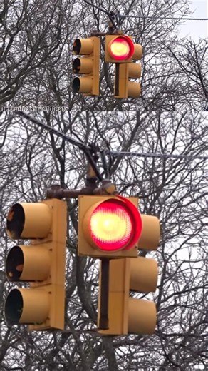 POV Flashing Red Beacon Traffic Lights