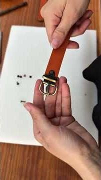 How to attach buckles with rivets to leather 🛠️✨ #Shorts #CurtidosCabezas #handmade #leathercraft