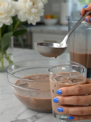 Creamy Chocolate Horchata - Better than any summer drink! 🍫 Rice chocolate cinnamon soaked, blended with condensed milk, strained over ice with milk & water = The MOST refreshing, creamy, irresistible drink! You won't stop drinking it! #chocolatehorchata #horchata #summerdrink #iceddrink #chocolatedrink