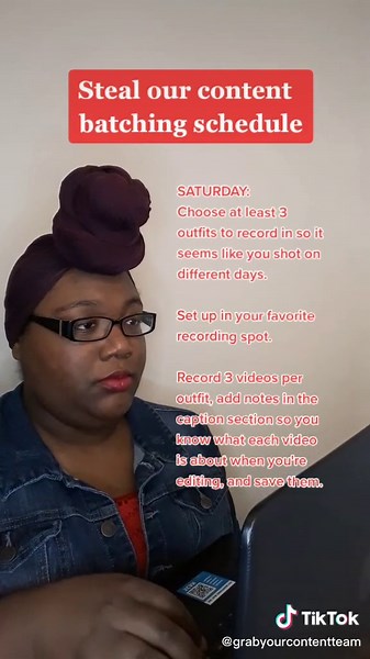Don't have a batching schedule? That's okay! You can take ours 😊 #contentcreationtips #socialmediatipsforsmallbusiness #batchcreating #contentplanning #contenttipscontenthelp