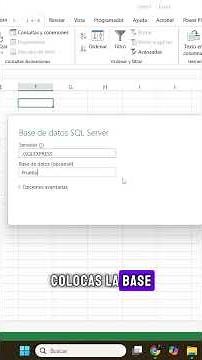 SQL + EXCEL CONECTAR SQL CON EXCEL