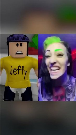 JEFFY gets SCARED by CLOWN in ROBLOX! 🤡😱🤣 #shorts