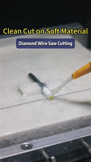 Who says soft materials can‘t be cut clean? Diamond Wire Saw says: Think again #diamondwiresaw