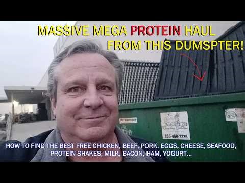 MASSIVE MEGA PROTEIN HAUL! #dumpsterdiving #freegan