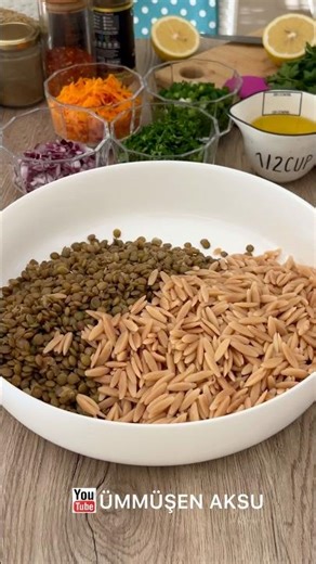 YEŞİL MERCİMEK Ve ARPA ŞEHRİYE Birlikte Çok Lezzetli Bir Salata Oldu 😋 Salad Recipes