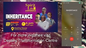 43 reactions · 25 shares | SLC 2025 [Spirit Life Conference] You cannot afford to miss this. #slc #Inheritance #God #jesus | Destiny Transformation Centre | Facebook