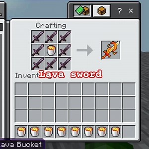 minecraft lava sword #minecraft #gaming #shortvideo