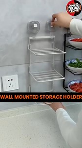 1.3K reactions · 34 shares | WALL MOUNTED STORAGE HOLDER FOR KITCHEN #amazon #storage #holder #kitchen #sustainable #operationsindoor #tech #technology ➡️ COMMENT "HOLDER" FOR LINK ➡️THIS LINK IS ALSO IN BIO ➡️JOIN OUR TELEGRAM CHANNEL FOR MORE USEFUL PRODUCTS ➡️HOW IS THIS PRODUCT? | Dineshtelugutechie | Facebook