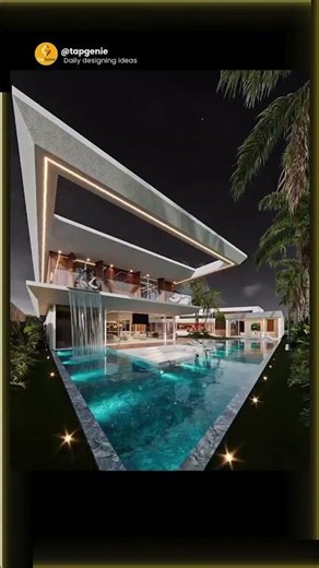 Modern Luxury Villa at Night | Architecture That Glows