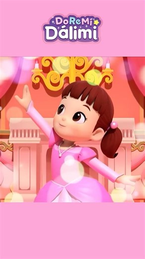Dalimi Princesa de la Escuela 🎀👑 | DoReMi Dálimi🌙nursery rhyme💛Animación🎹Canción #shorts