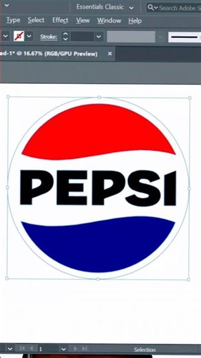 How to Make Pepsi Logo in illustrator | New Video 2026| Image to vector #pepsi #shortvideo #viral