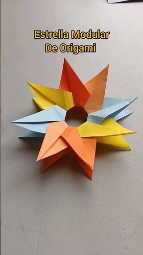 cómo hacer una estrella modular de 8 picos (origami modular)