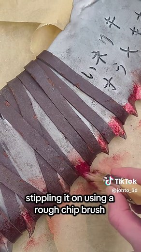 how I added a blood effect to my 3d printed saw cleaver from bloodborne using army painters true blood effect paint #3dprinting #bloodborne #cosplay #eldenring #darksouls