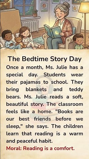 Let's Read: Inspiring Teacher Stories| The Bedtime Story Day | Easy English for Beginners (A1-A2) 🍎📚