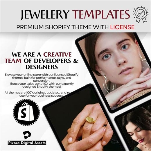 Jewelry Shopify Website Theme Store, High-Converting Template for Diamond & Beauty Brands