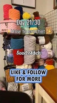 ✨Seed Stitch Tutorial✨ #crochet #fiberarts