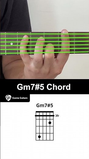 How To Play The Gm7#5 Chord On Guitar - Guvna Guitars