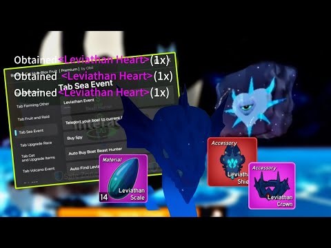 Hack Blox Fruits 22 | Script Auto Find Leviathan, Auto Attack Leviathan, Auto Heart Shoot Leviathan