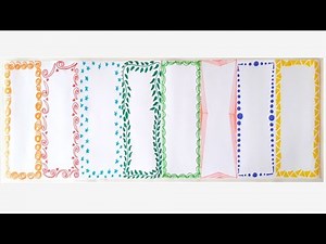 8 quick and easy border designs for project or card