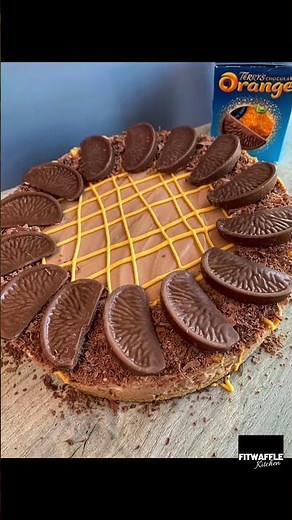No Bake Chocolate Orange Cheesecake! Recipe tutorial #shorts