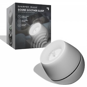 Sharper Image Sound Soother Wind, White Noise Machine with LED Glow