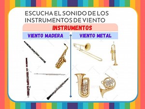 Escucha el sonido de los instrumentos de viento