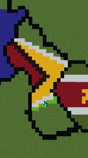 Recreating Guyana in Minecraft #minecraft #mapping #timelapse #pixelart #maprecreating #building