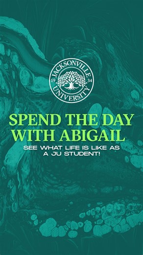 Jacksonville University Admissions Office | Spend the day with Abigail! 🐬 Between classes, studying, and walks by the water - JU has so much to offer. Our spring semester is... | Instagram