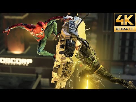 Spider-Man Remastered PC - Electro & Vulture Boss Fight (4K 60FPS)