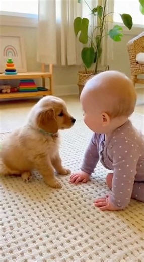 Baby Meets Puppy for the First Time | Heartwarming Moment